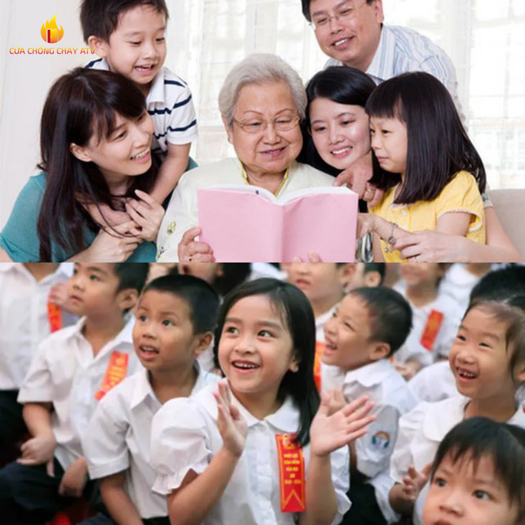 Nhà có người già và trẻ nhỏ